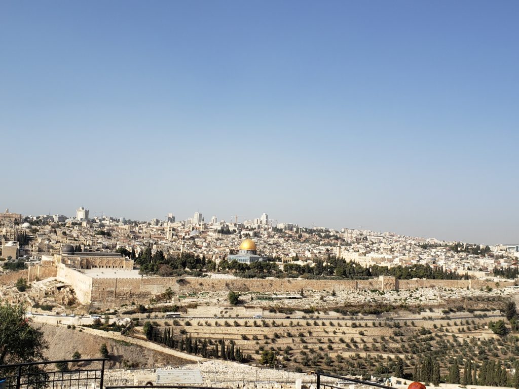 Overlooking Jerusalem from the Mount of Olives - Lora Jones Ministries